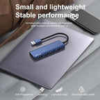 USB Hub, USB 3.0 Hub Aluminum Alloy Ultra Slim USB Splitter, Portable 4 Port - Image 6