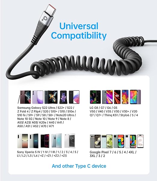 USB C to C 100W 3ft, Short Type C USBC Fast Charging Cable - Image 7