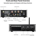 Inwa Bluetooth Audio Stereo Amplifier, 200W Dual Channel Mini Hi-Fi Stereo - Image 3