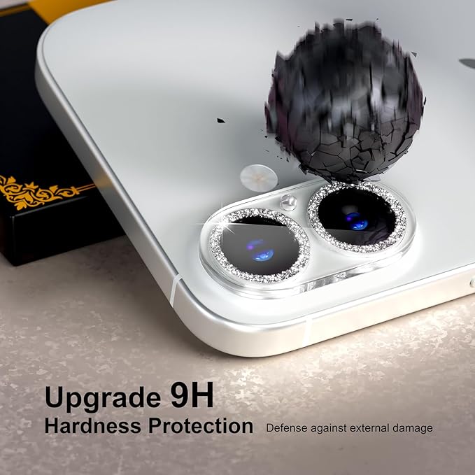 beuxece for 6 Pack iPhone 16 / iPhone 16 Plus Camera Lens Protector 9H Tempered - Image 3