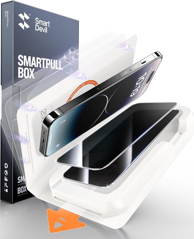 SMARTDEVIL 2 Pack for iPhone 14 Pro Max Privacy Screen Protector, Military by SmartDevil