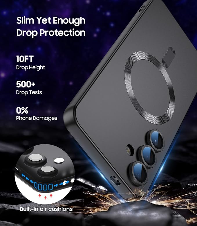 Magnetic for Samsung Galaxy S24 Case Slim Soft Silicone Bumper Shockproof - Image 5
