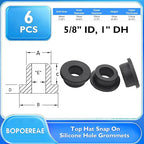 6 Pcs 1" Drill Hole, 5/8" ID Silicone Rubber Grommets - Image 9