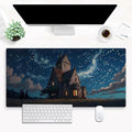 Anime Art Starry Sky Castle Desk Mat by Cindasun