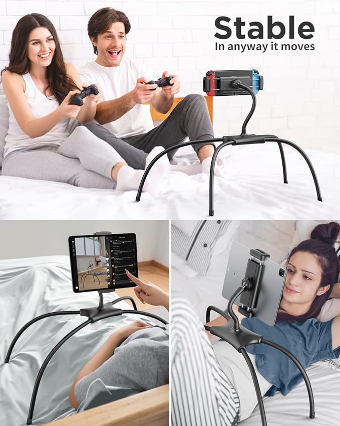 SAIJI iPad Stand, Adjustable Ergonomic Tablet Holder - Image 4