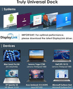 WAVLINK USB C Docking Station Dual Monitor, Dual 5K/4K@60Hz Displaylink Docking - Image 6