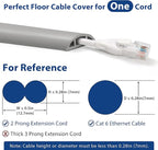 ZhiYo Floor Cord Cover 4ft, Cord Hider Floor Gray, Cable Management Cover - Image 2