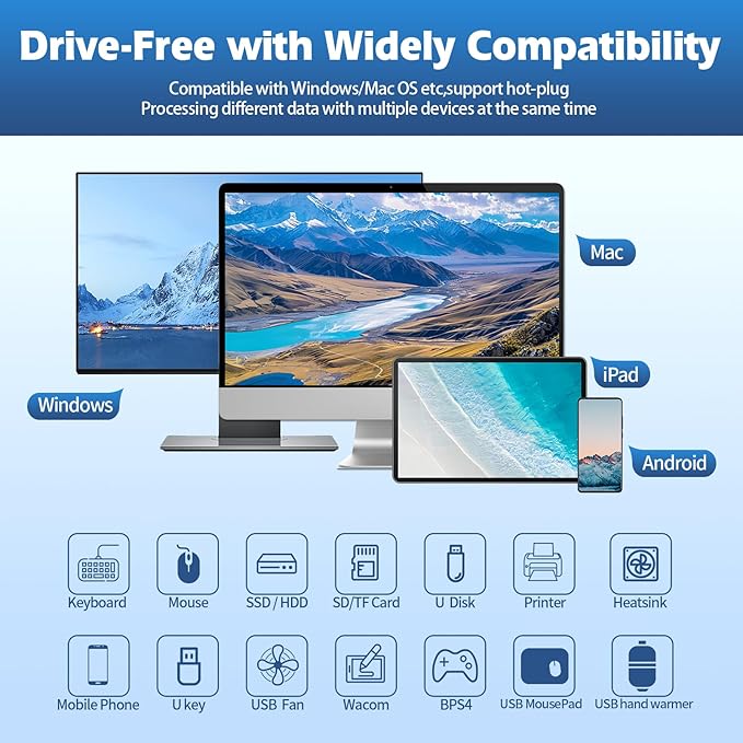 EJAY 4Ports USB3.0 Splitter Alu Clamp Desktop USB HUB - Image 7