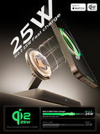 THREEKEY Qi2 25W MagSafe 3-in-1 Wireless Charging Station, MFI Certified by - Image 2