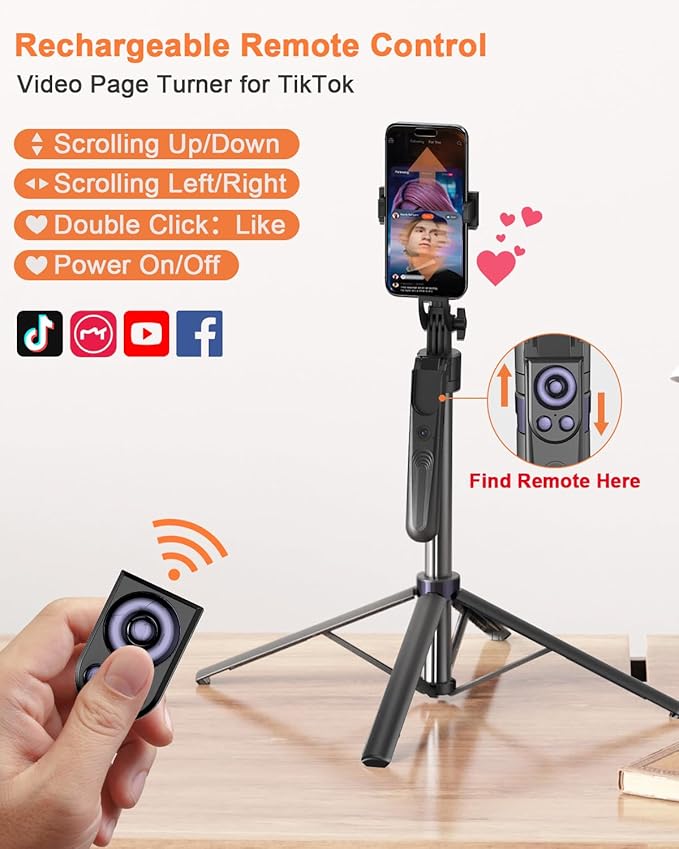 71” Auto Face Tracking Tripod for iPhone - Image 3