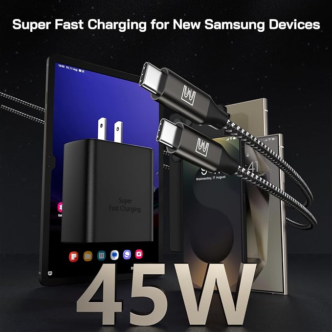 45W Super Fast Charger Type C, 45 Watt USB-C Charger PD/PPS Wall Charging Block - Image 7