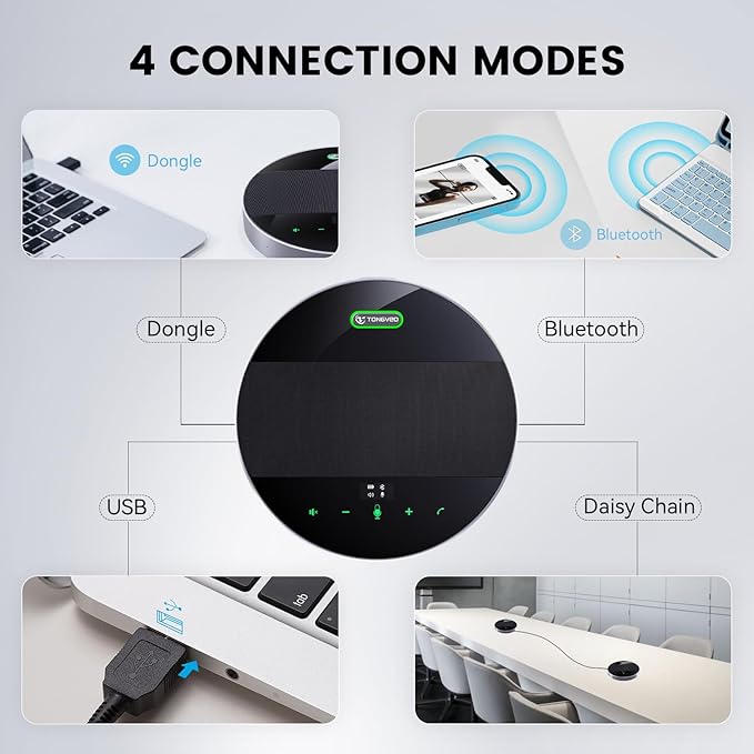 2-in-1 Conference Speaker and Microphone, Daisy Chain Wireless Bluetooth - Image 3