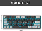 60% Mechanical Gaming Keyboard, Mixed Color Keycaps Gaming Keyboard - Image 8