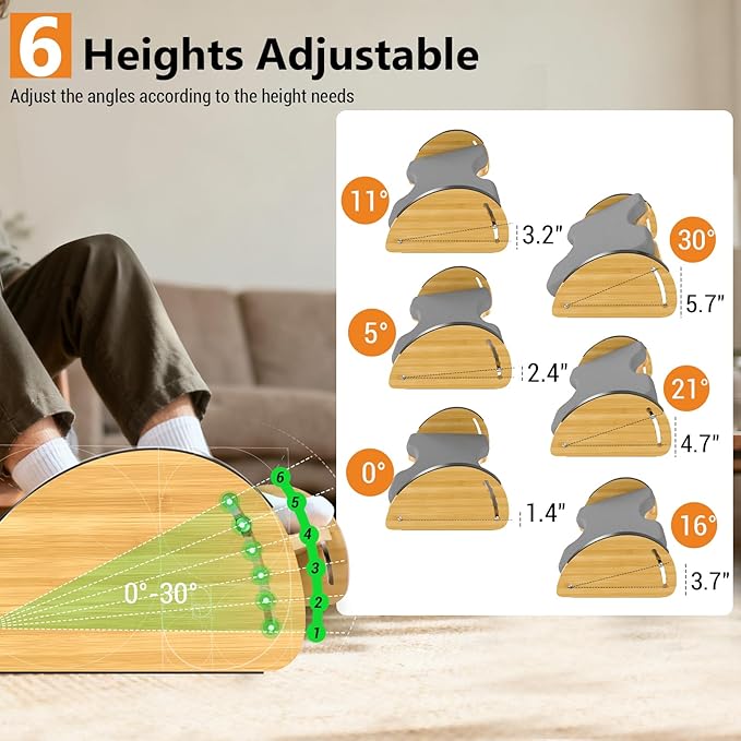 Bamboo Foot Rest for Under Desk at Work - Image 4