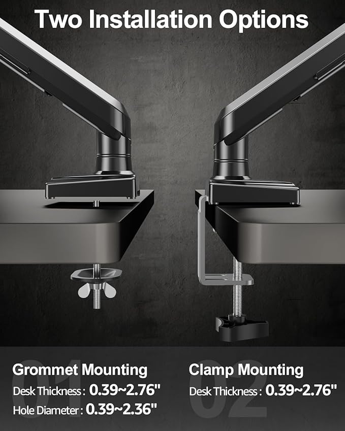 Single Monitor Mount Arm, Fits 13-32 Inch, Holds 4.4-22lbs, Full Motion - Image 7