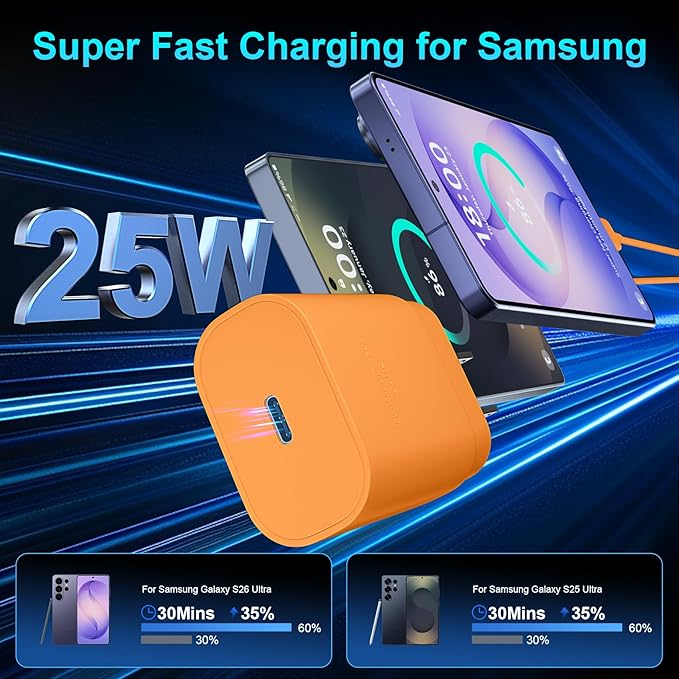 Super Fast Charger Type C, 25W USB C Wall Charger Fast Charging - Image 2