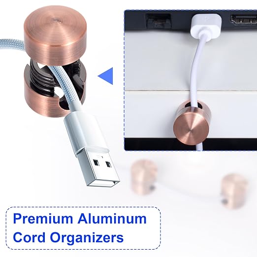2 Sets Charger Holders for Cords, Adhesive Metal Cord Clips, Cable Management - Image 5