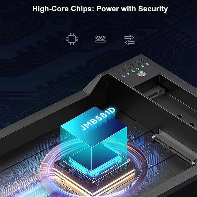 Dual-Bay Docking Station M.2 NVME & SATA SSD Enclosure - Image 6