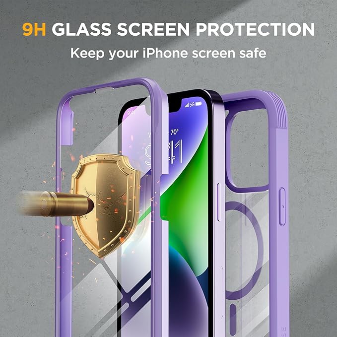 Miracase Magnetic for iPhone 14 Case 6.1", Full-Body Protective Bumper 14 Phone - Image 5