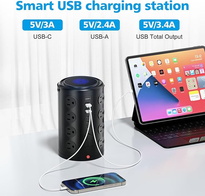 Power Strip Surge Protector Tower - Image 6