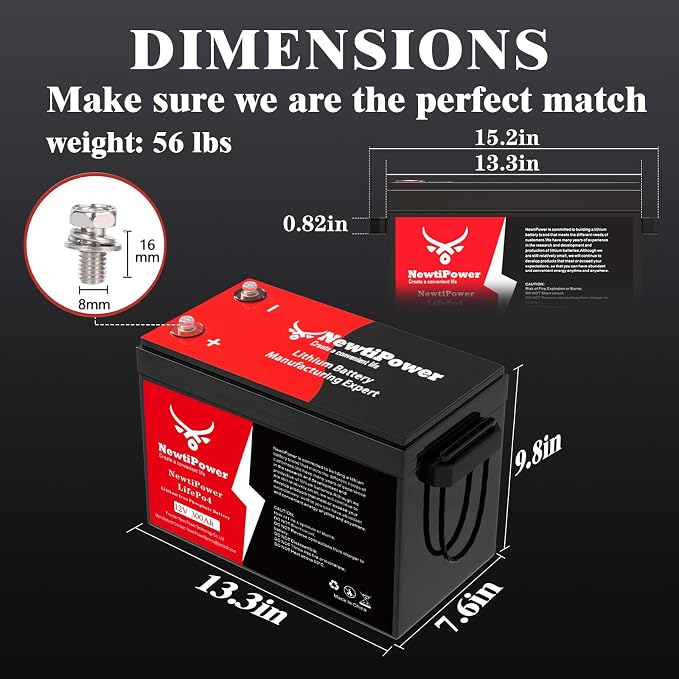 12V 300Ah Golf Cart Lithium LiFePO4 Battery - Image 2