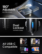 LISEN iPhone 16/15 Car Charger USB C Fast Charging Retractable, 【60% Less Space - Image 6