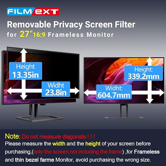 FILMEXT [2 Pack Removable Computer Privacy Screen Filter - Image 8