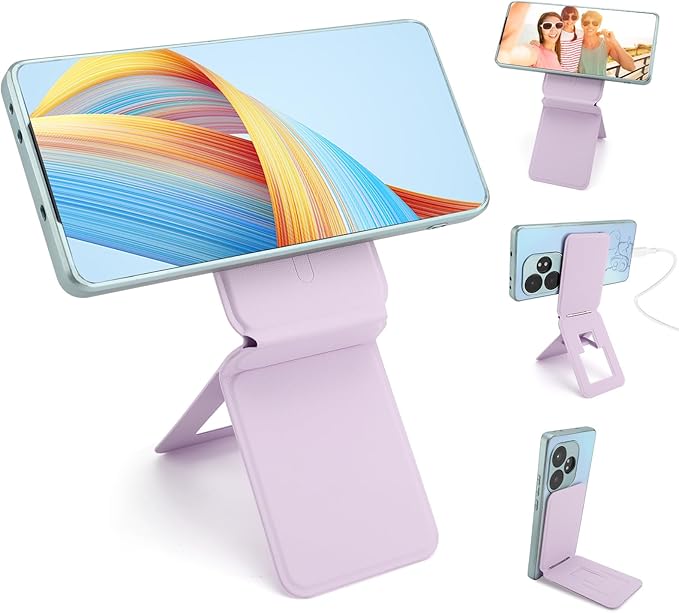 Phone Stand, Foldable Magnetic Phone Tripod, Angle Adjustment & Strong Magnets by MakeLifeBetter