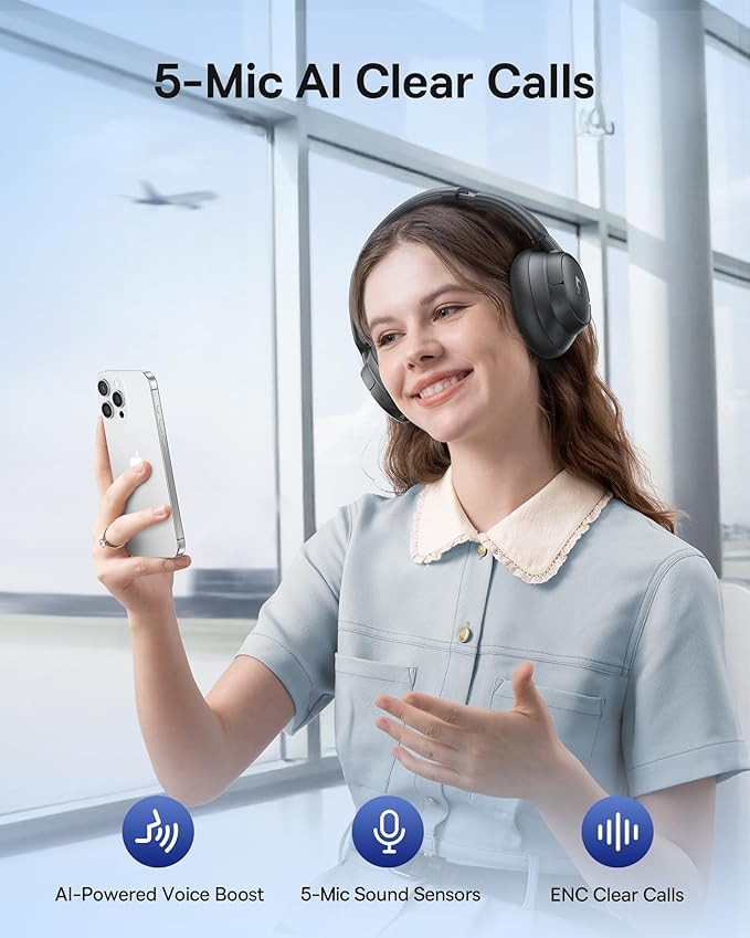Baseus Bass BH1 NC Adaptive Active Noise Cancelling Headphones, Real-Time - Image 6