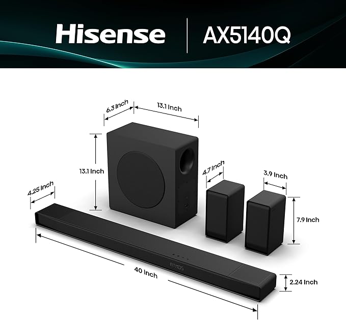 Hisense AX5140Q 5.1.4Ch Sound Bar - Image 2