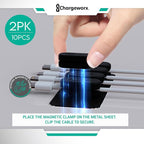 Magnetic Cable Clips – Chargeworx Cord Organizer - Image 7