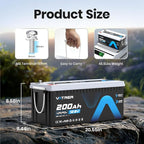 12V 200AH Bluetooth LiFePO4 Lithium Battery - Image 3
