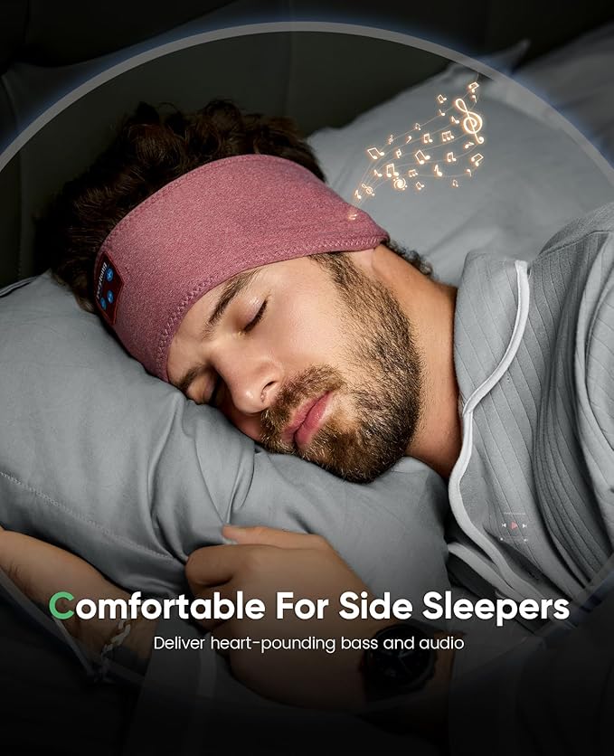 Perytong Sleep Headphones Bluetooth 5.4 Headband Headphones, Wireless Earphones - Image 4
