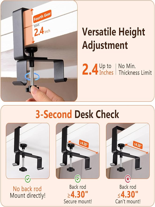 No Drill Under Desk Cable Management Tray - Image 5