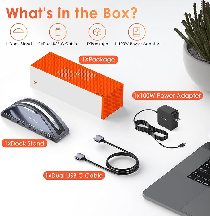 TobenONE MacBook Docking Station Dual Monitor 4K - Image 9