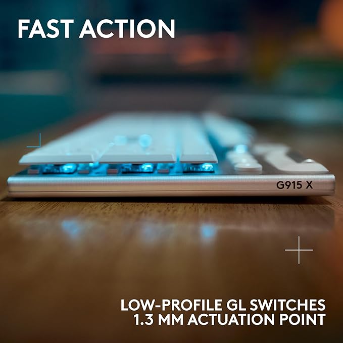 Logitech G915 X Lightspeed Wireless Mechanical Gaming Keyboard, Double-Shot PBT - Image 3