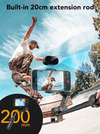 Gimbal Stabilizer for Smartphone, NO APP Tracking, 20CM Extension Rod, Face & - Image 3