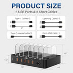 Charging Station for Multiple Devices: 68W 6 Port 20W Fast Phone Charger Dock - Image 3