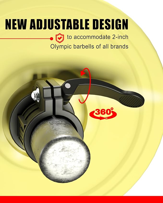 Olympic Barbell Clamps 2 inch Adjustable Barbell Clips Quick Release Pair of - Image 4