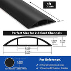 4ft Cord Hider Floor, Heavy Duty Cord Covers - Image 2