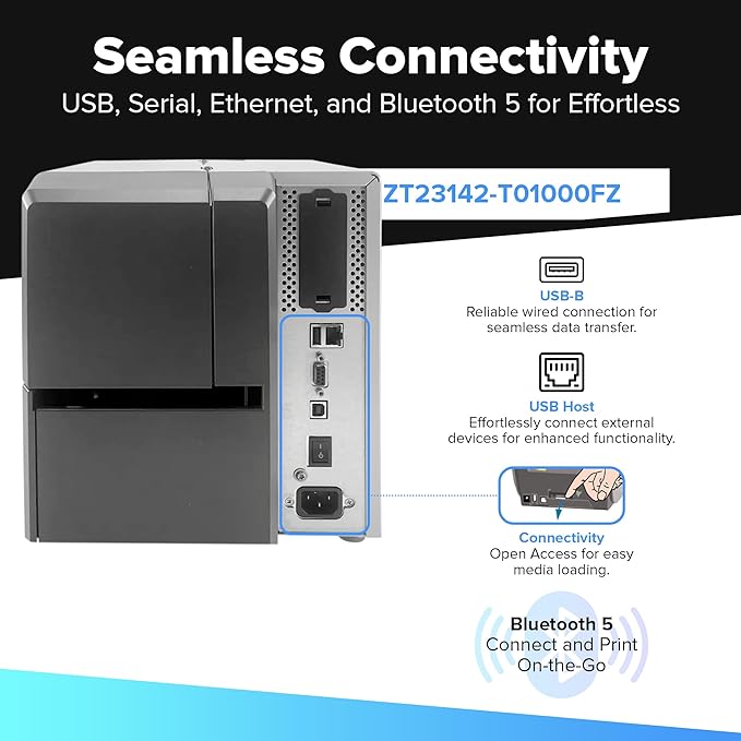 Zebra ZT231 | Thermal Transfer & Direct Thermal 203 DPI | ZT23142-T01000FZ | USB - Image 3