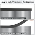 Edge Trim, 3/16" Rubber Edge Trim, Flexible Self Adhesive U Channel Edge - Image 5