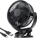 ATEngeus Rechargeable Clip-on USB Desk Fan, 3 Speeds, 5000mAh Battery, by ATEngeus