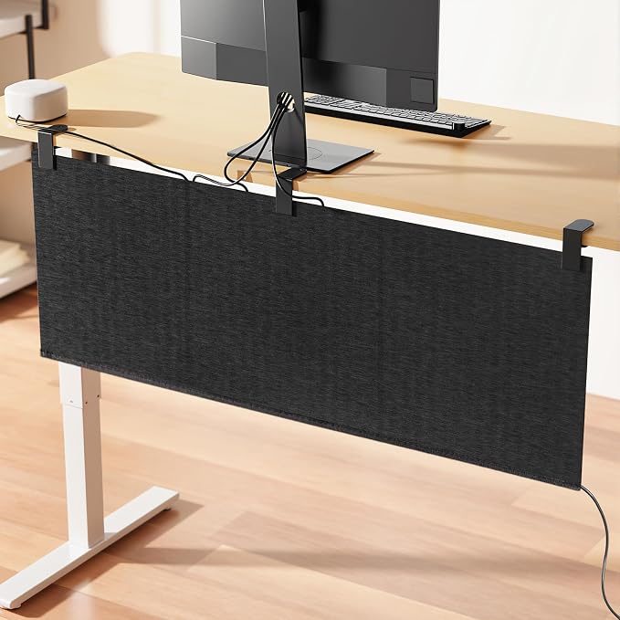 No Drill Under Desk Cable Management and Privacy Panel 2 in 1 | Modesty Panel - Image 4