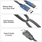 2Pack 4 in 1 USB C Cable for Lightning Cable, 3FT Flat Braided USB C to USB C - Image 4