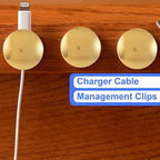 1 Sets Charger Holders for Cords, Adhesive Metal Cord Clips, Cable Management - Image 4