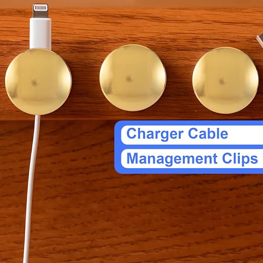1 Sets Charger Holders for Cords, Adhesive Metal Cord Clips, Cable Management - Image 4