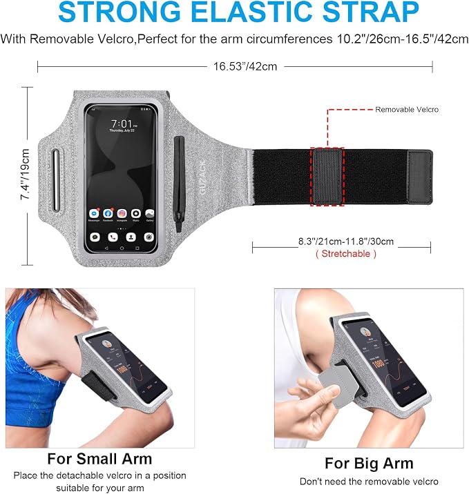 GUZACK Running Armband Case for iPhone 16/15/14/13/12/11 Pro Max, Galaxy - Image 5