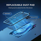 RGB Laptop Cooling Pad with LED Touch Screen, 3500 RPM Turbofan Notebook Cooler - Image 7