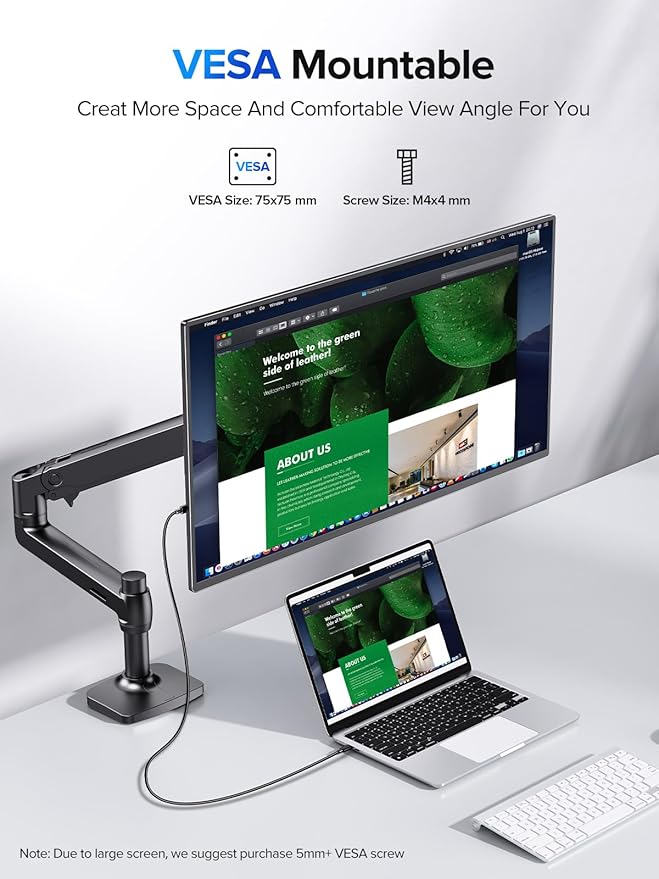 UPERFECT 24.5" 2K Portable Monitor Touchscreen, 165Hz Gaming Monitor FreeSync - Image 7